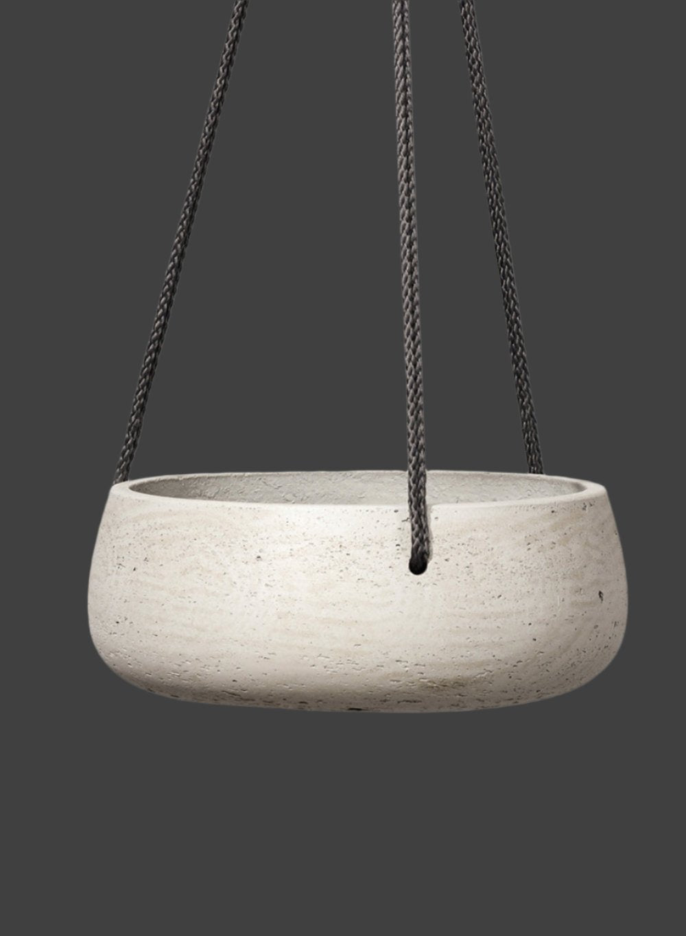 Round Cement Hanging Planter, in 3 Sizes