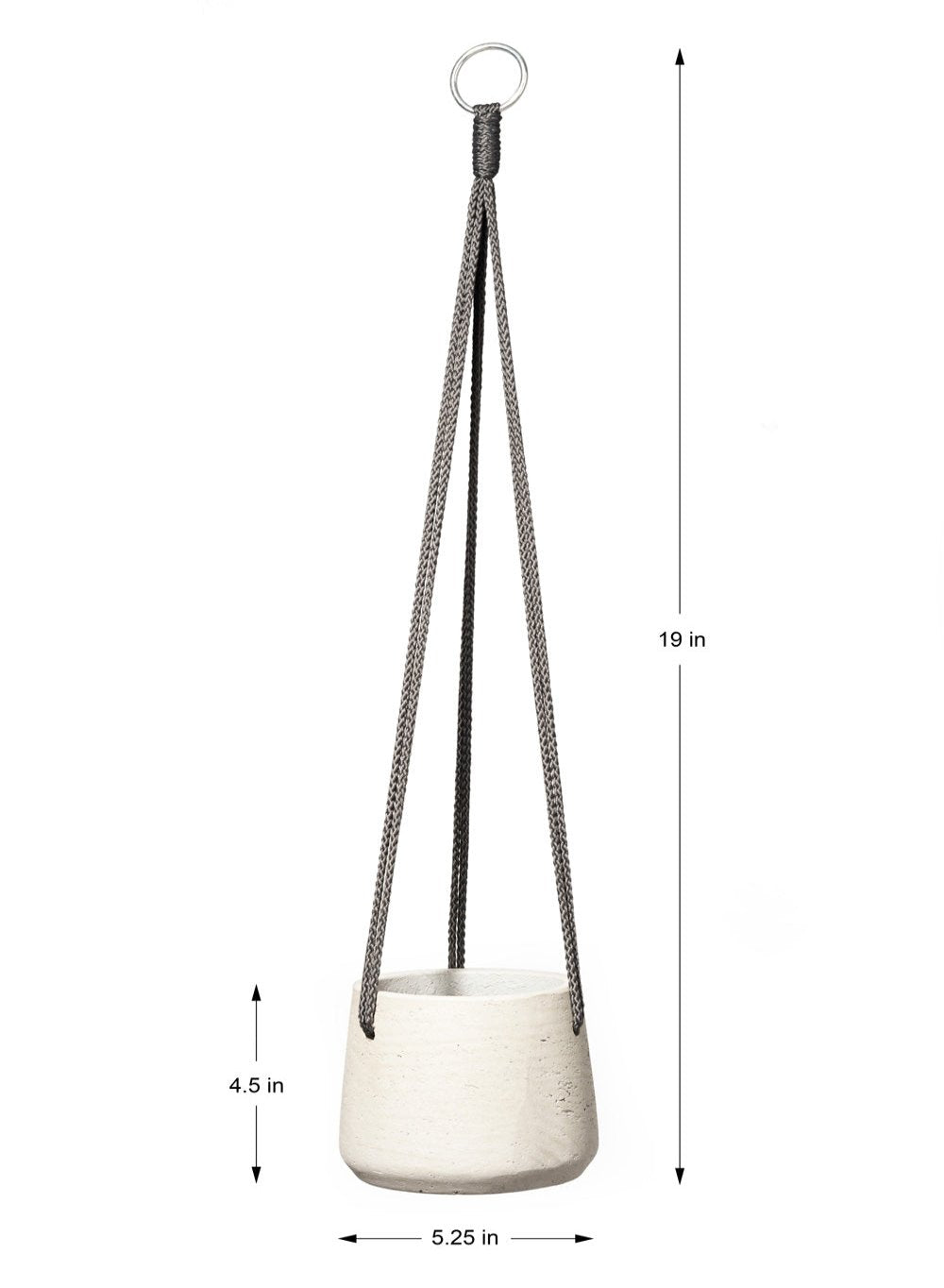 Round Cement Hanging Planter, in 3 Sizes