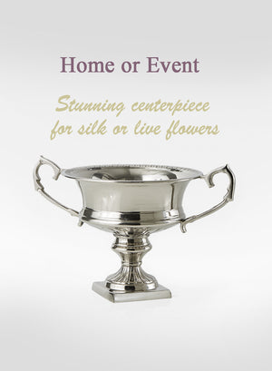 Silver-Plated Trophy Flower Urn, Available in 3 Sizes