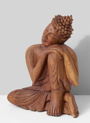 Wooden Buddha Statue, in 2 Postures