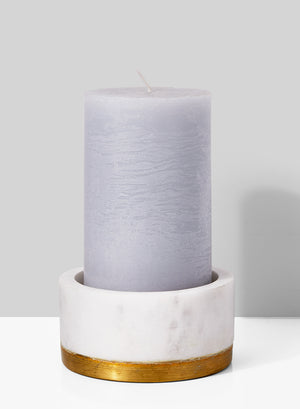 White Marble Collection, Bowl, Vase, Tray and Candle Holder