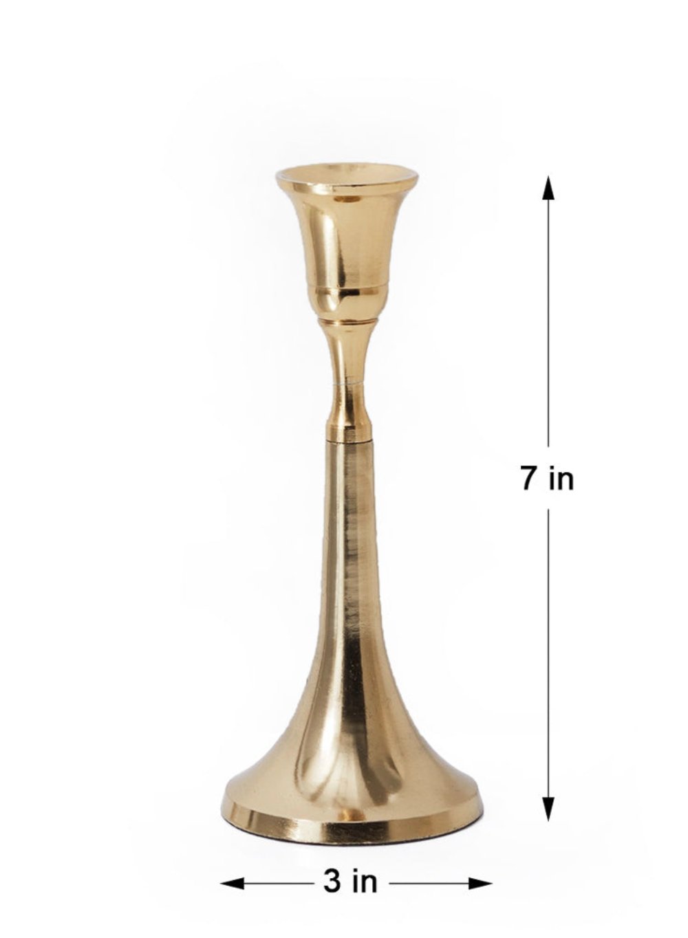 Gold Candlesticks for Taper Candles, in 3 Sizes