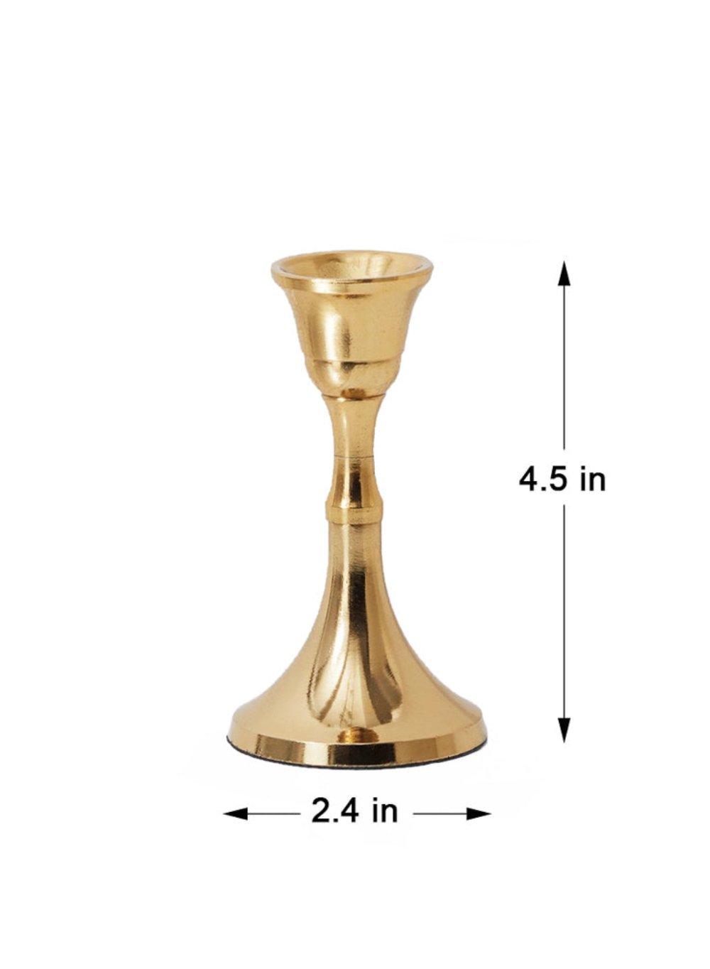 Gold Candlesticks for Taper Candles, in 3 Sizes