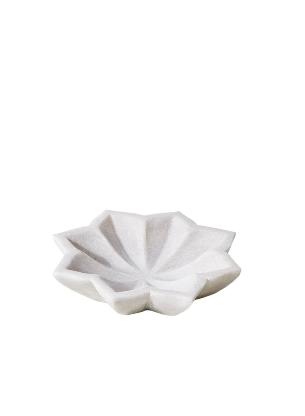 White Marble Floral Dish, in 3 Sizes