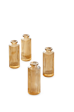 Pleated Bud Vases, Set of 4, in 3 Options