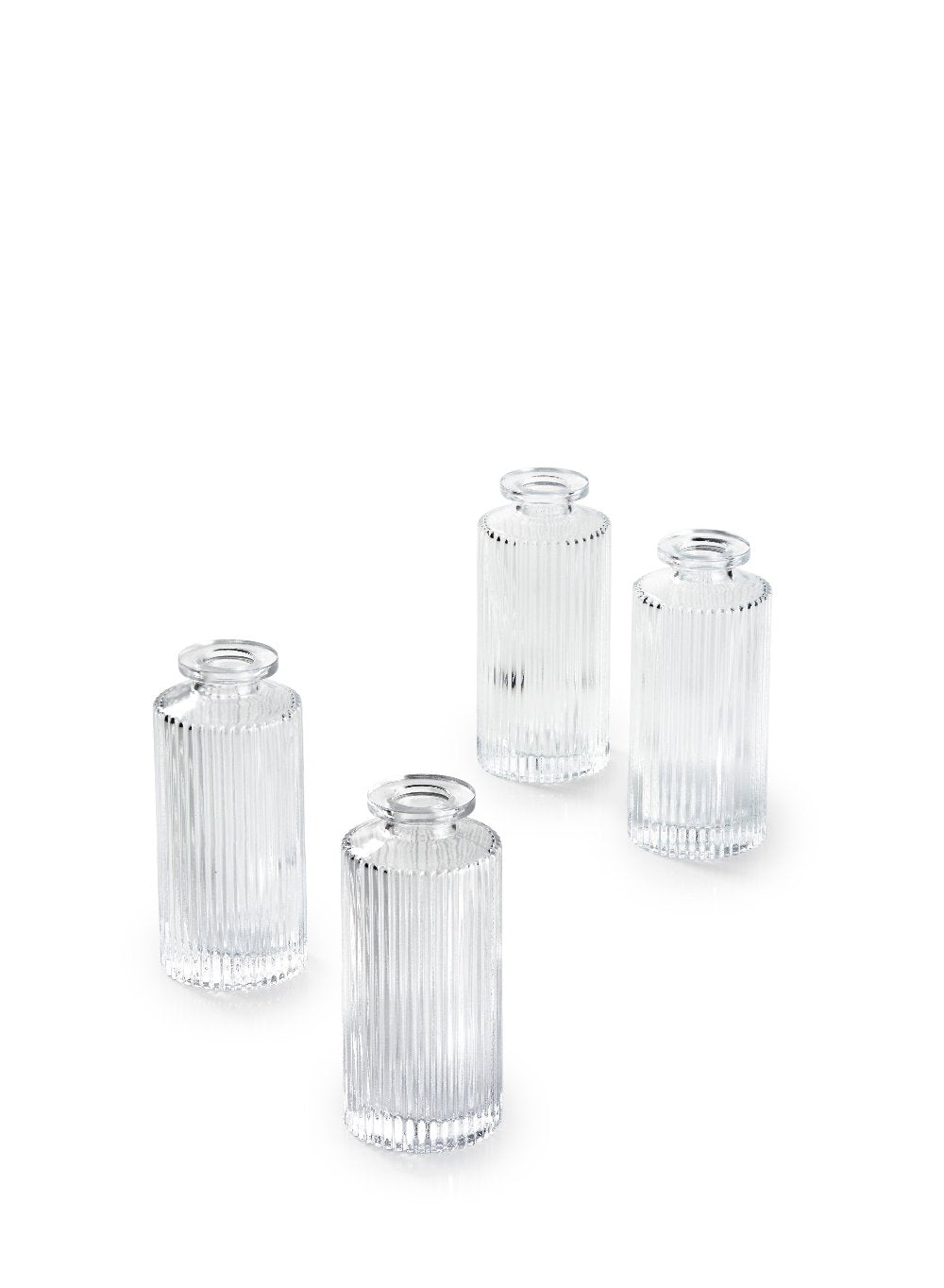 Pleated Bud Vases, Set of 4, in 3 Options