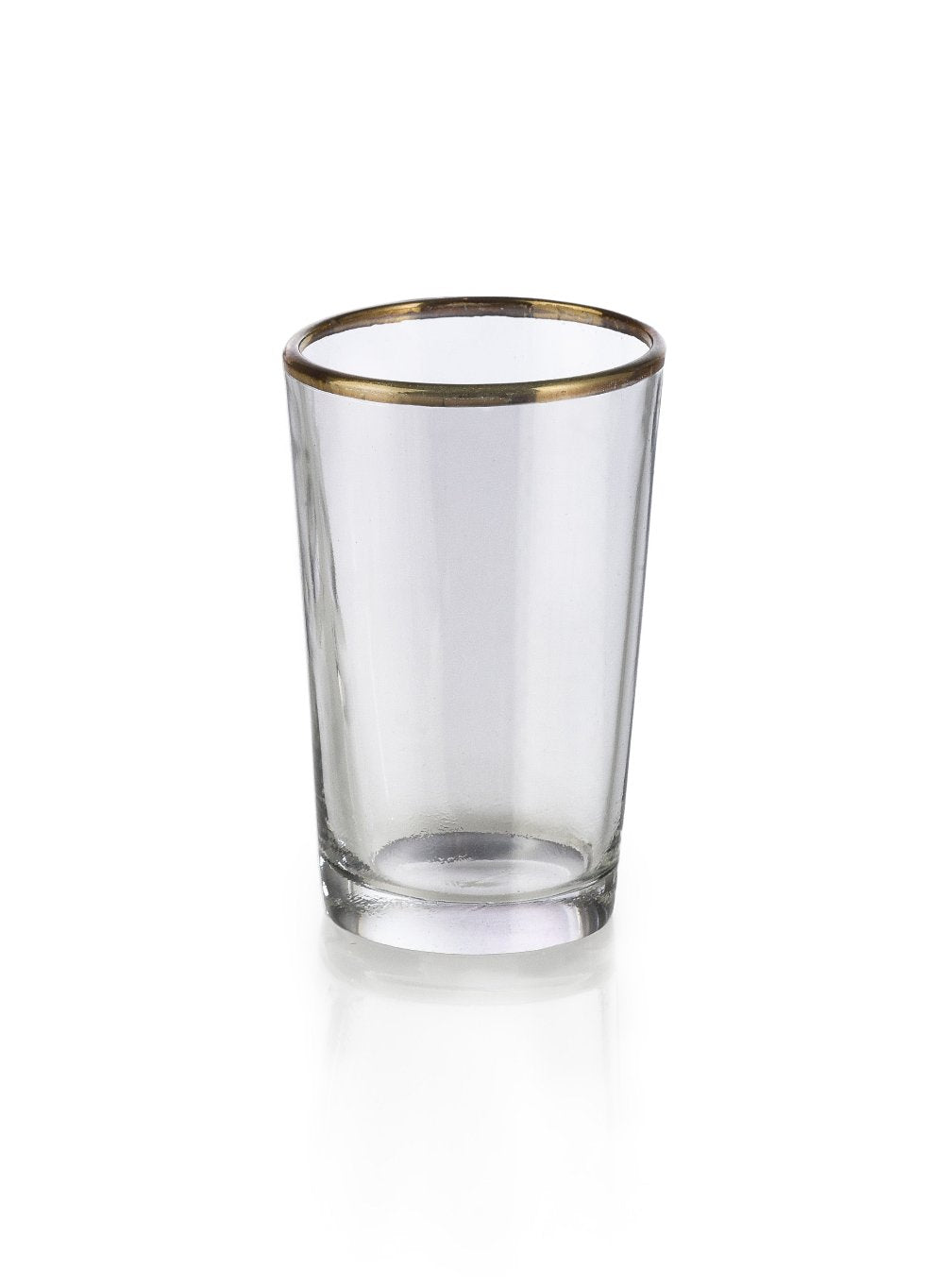 Gold Rimmed Glass Votive Holders, Set of 6