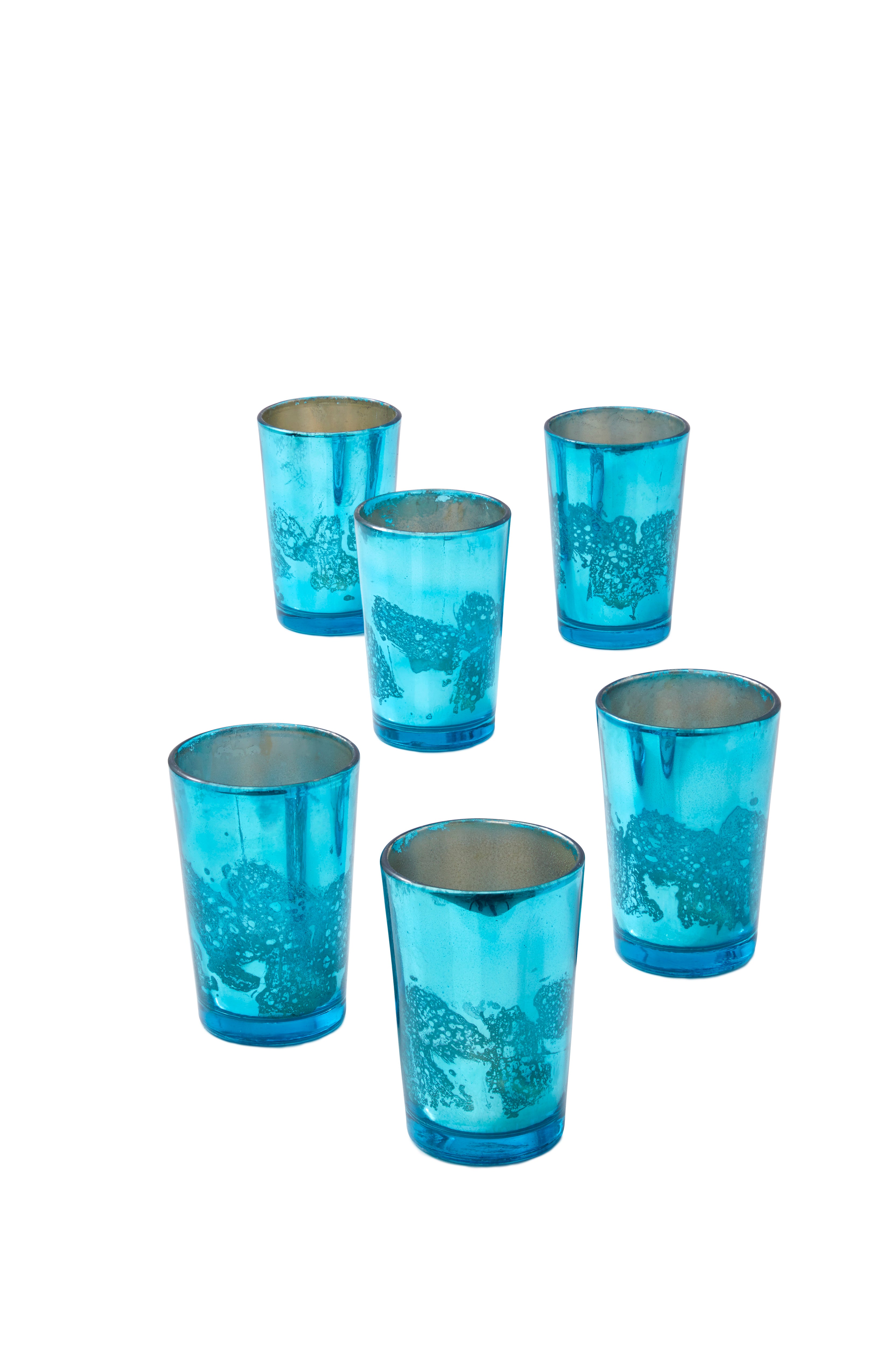 Mercury Glass Votive Holders, Set of 6