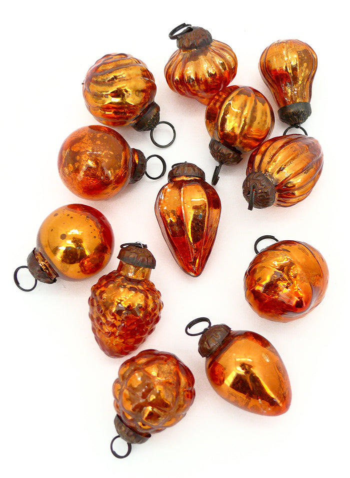 Mini Mercury Glass Ornaments, in 3 Colors