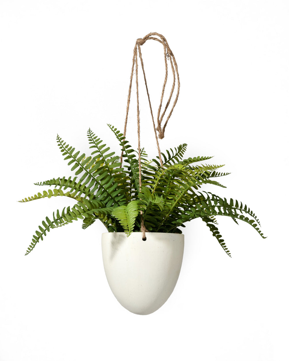 Faux Boston Fern in Hanging Pot - in 2 Sizes