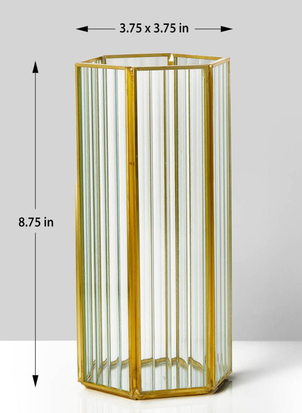 Striped Glass Gold Hurricane