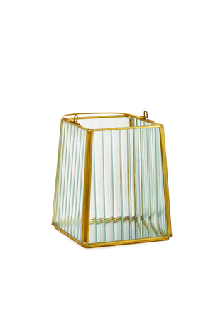 Striped Glass Gold Hurricane