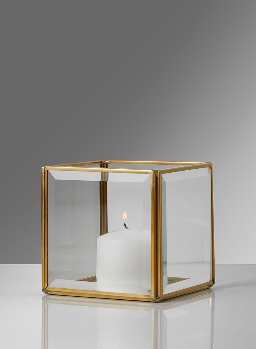 3.75 x 2.5 Modern Cylinder Glass Tealight Candle Holder