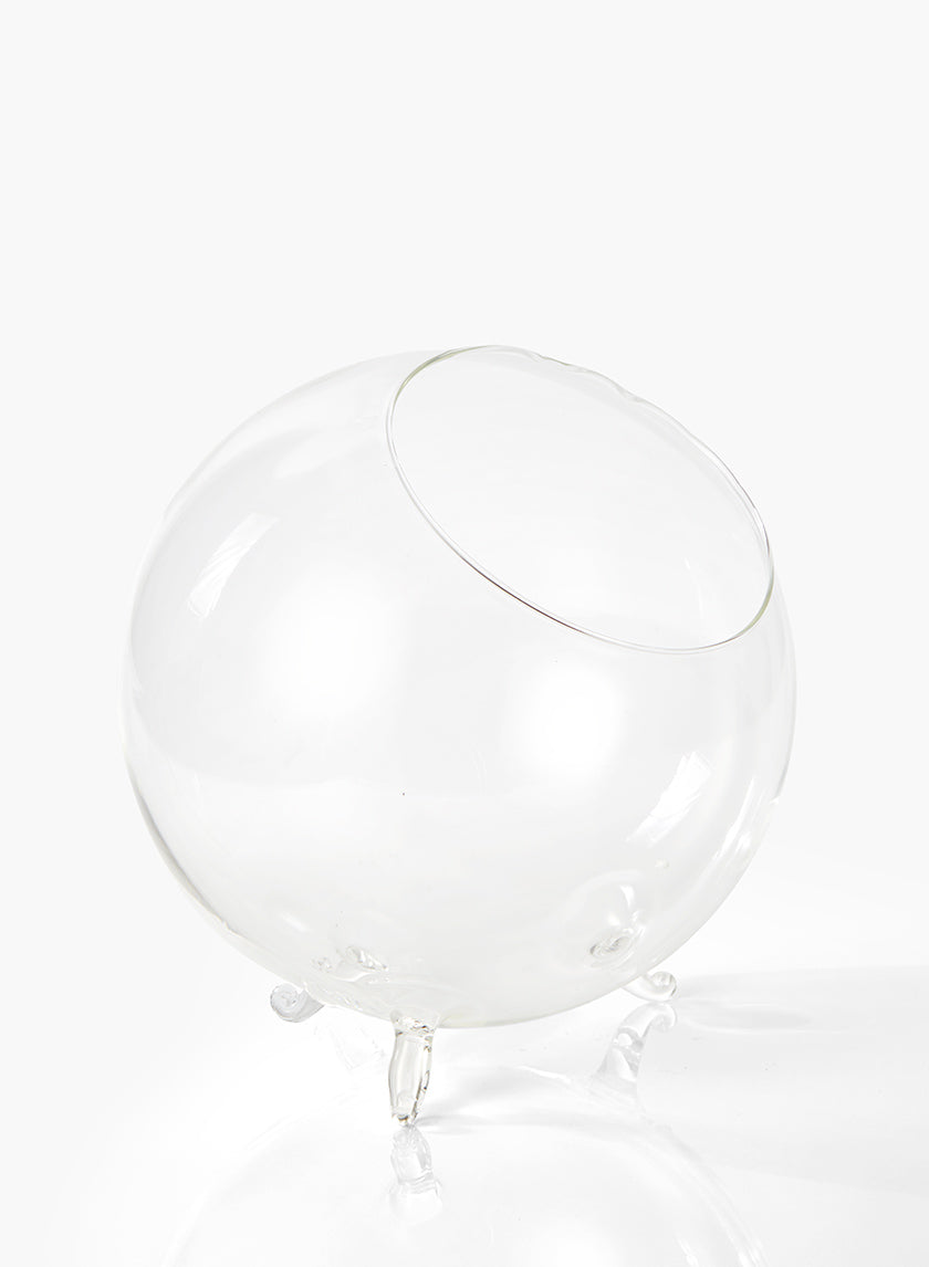 Serene Spaces Living Set of 4 Greenhouse Bowl, Glass Balls for Plants, Succulent Orbs for Centerpiece at Weddings, Events, Measures 6" Tall and 6" Diameter