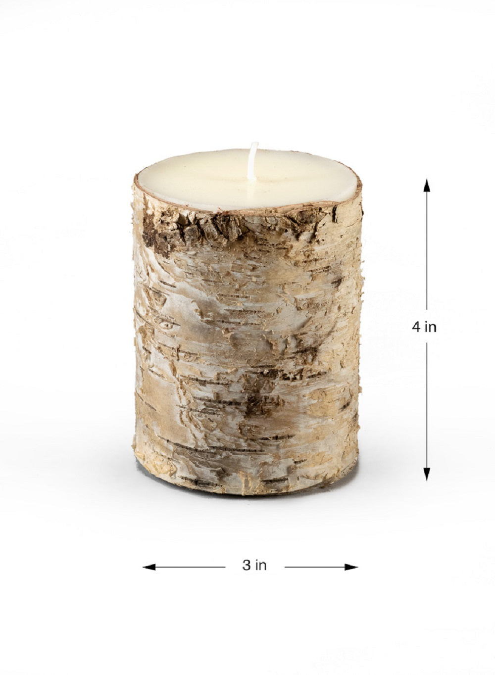 Birch Bark Candle, in 3 Sizes, Set of 2, 3 & 12