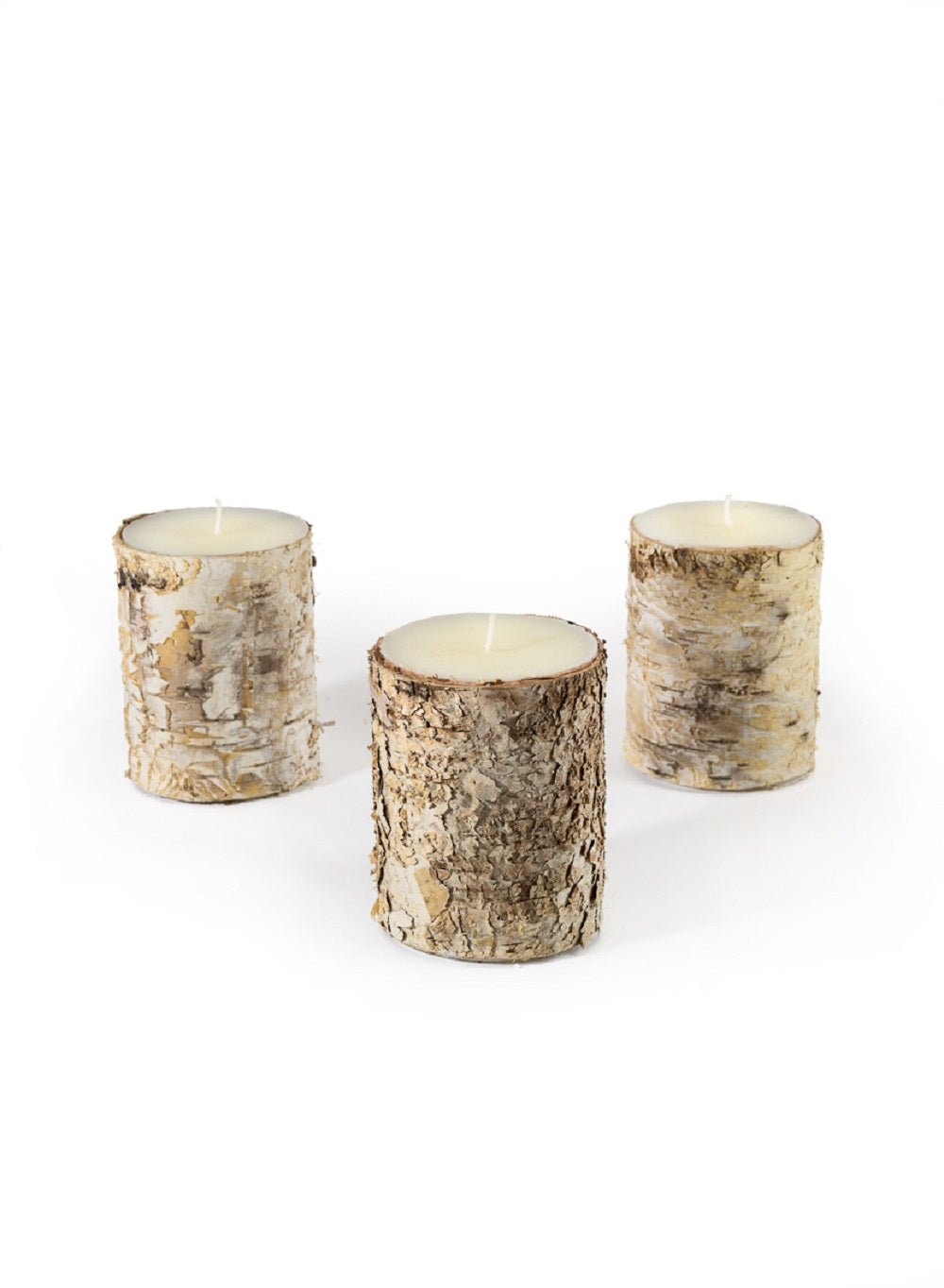 Birch Bark Candle, in 3 Sizes, Set of 2, 3 & 12