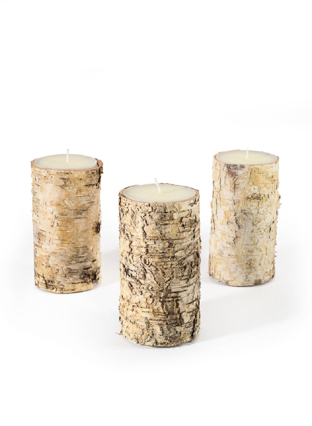 Birch Bark Candle, in 3 Sizes, Set of 2, 3 & 12