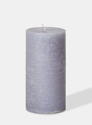 Serene Spaces Living Set of 4 Rustic Cement Gray Pillar Candles for Wedding, Birthday, Holiday & Home Decoration, 3" Diameter x 6" Tall