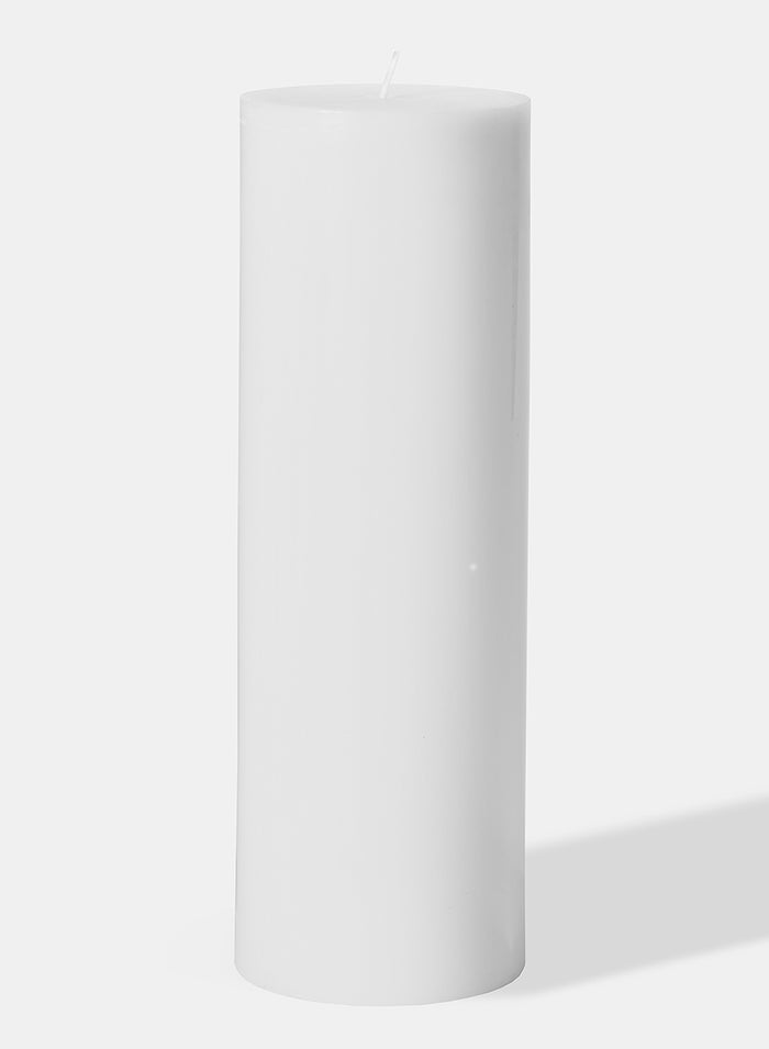 Extra Large White  Round Pillar Candle