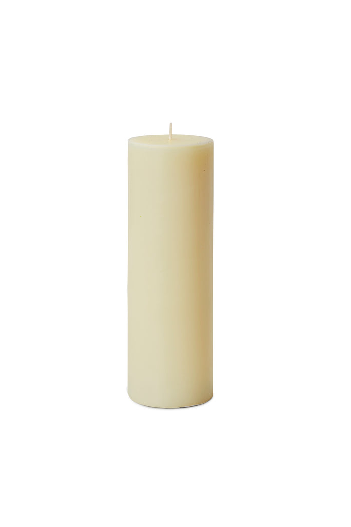 Serene Spaces Living Set of 4 Ivory Pillar Candles for Wedding, Birthday, Holiday & Home Decoration, 3" Diameter x 9" Tall