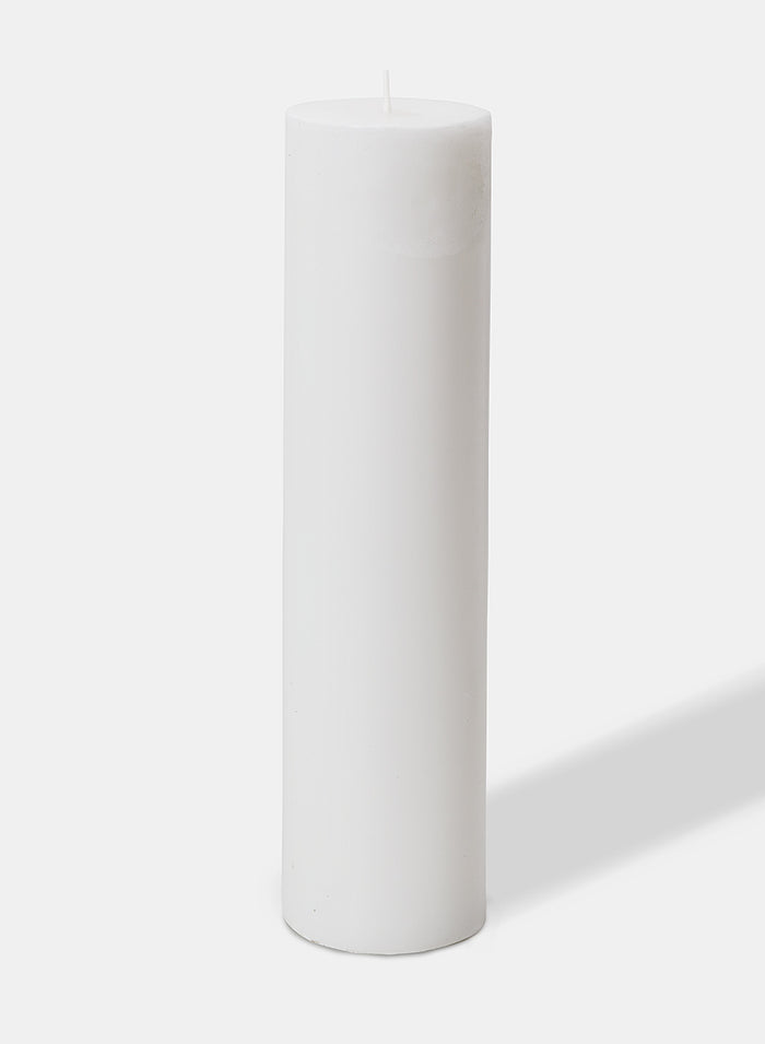 Large White  Round Pillar Candle