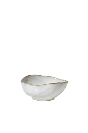 Free-Form Edge Glazed Ceramic Bowl, in 4 Sizes