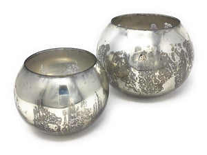 Serene Spaces Living Antique Silver Fish Bowls