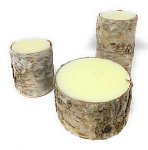Birch Bark Candle, in 3 Sizes, Set of 2, 3 & 12