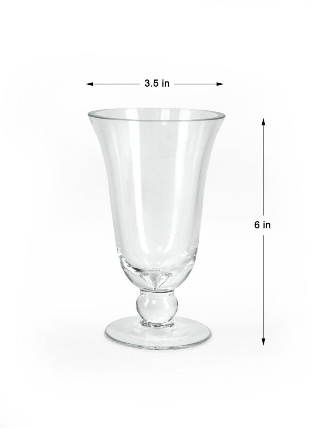 Wazon Pedestal Glass Urn Vase, In 4 Sizes