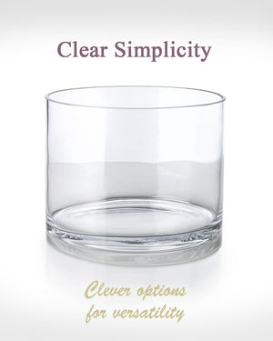 Serene Spaces Living Glass Cylinder Vase, Available in 2 Colors