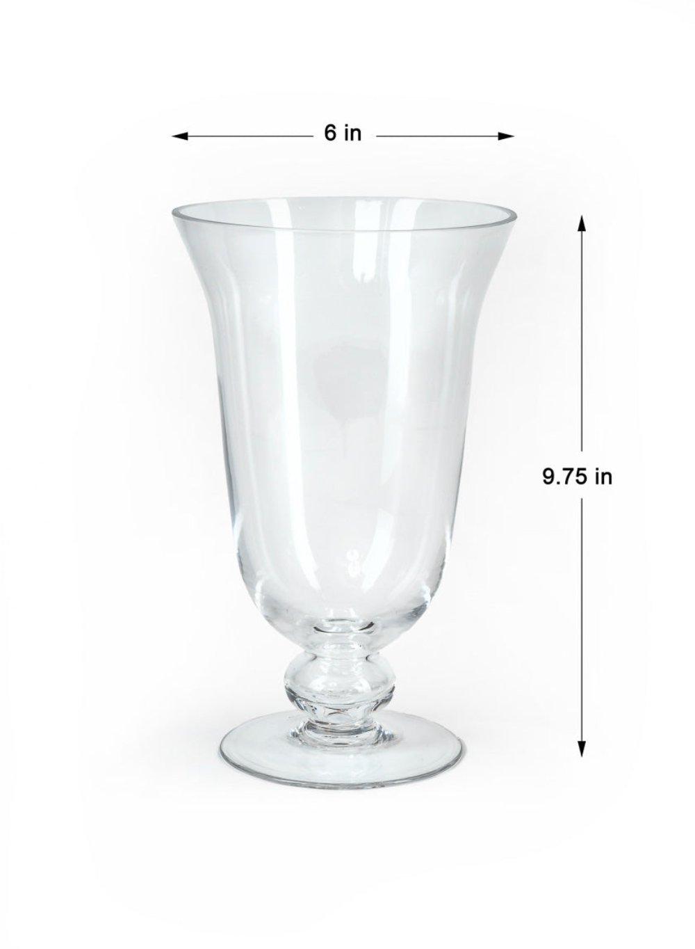 Wazon Pedestal Glass Urn Vase, In 4 Sizes