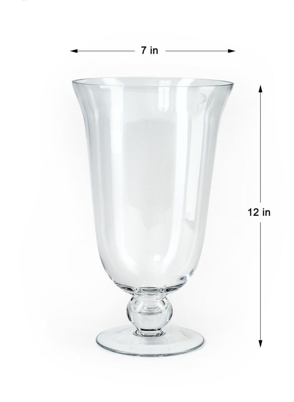 Wazon Pedestal Glass Urn Vase, In 4 Sizes