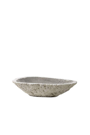 Serene Spaces Living Decorative Pumice Stone Bowl, Unique Lava Rock Container, Measures 13" Long, 9" Wide and 3" Tall, Set of 2