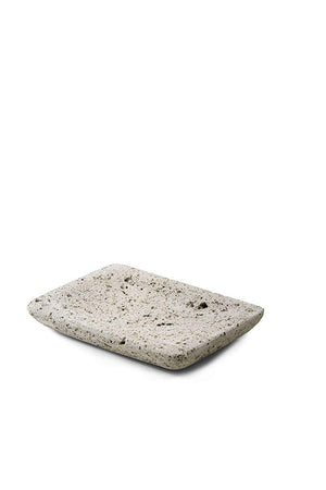 Serene Spaces Living Decorative Pumice Stone Dish, Unique Lava Rock Plate, Measures 8.5" Long, 6" Wide and 1.25" Tall, Set of 2