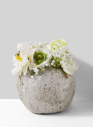 Pumice Free-Form Vase, 6.5" Diameter & 6" Tall, Set of 4