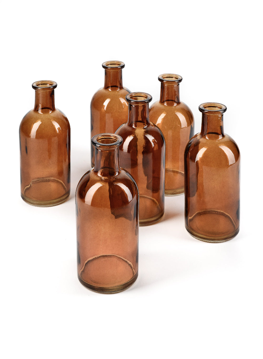 Antique Medicine Bottle Bud Vases, in 5 Colors