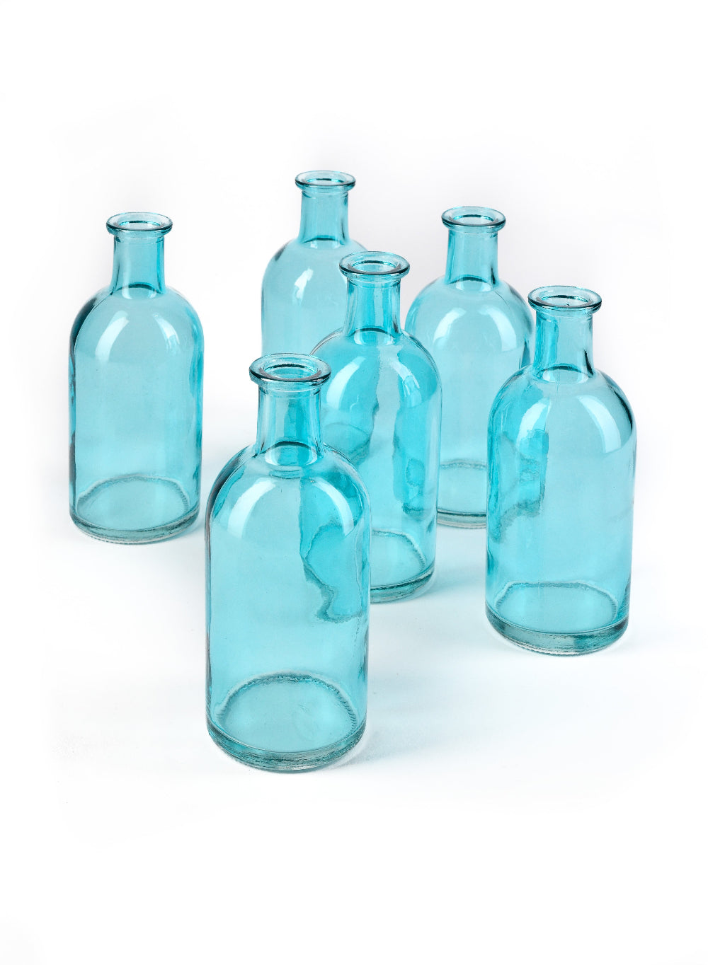 Antique Medicine Bottle Bud Vases, in 5 Colors