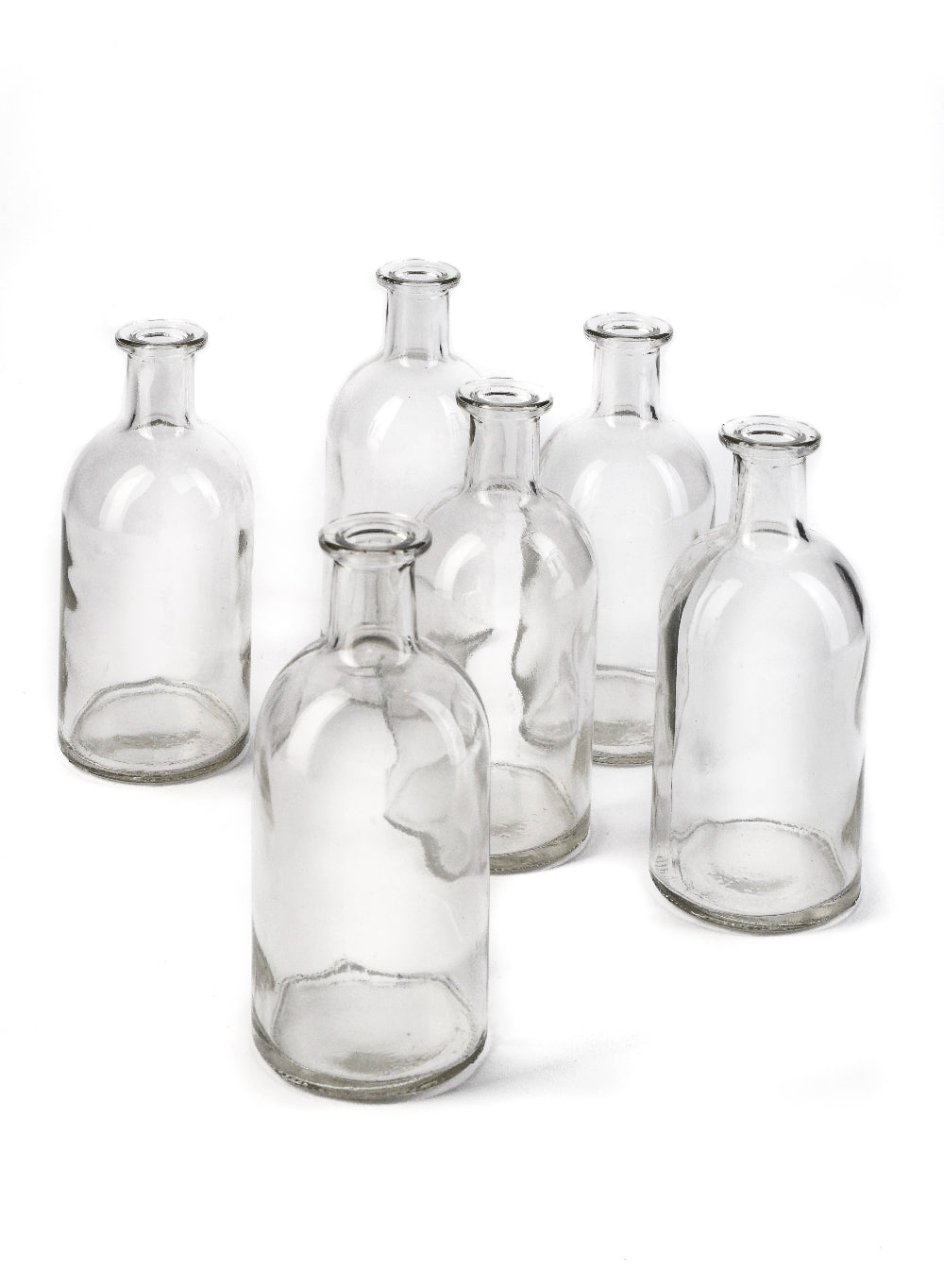 Antique Medicine Bottle Bud Vases, in 5 Colors