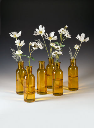 Antique Medicine Bottle Bud Vases, in 5 Colors