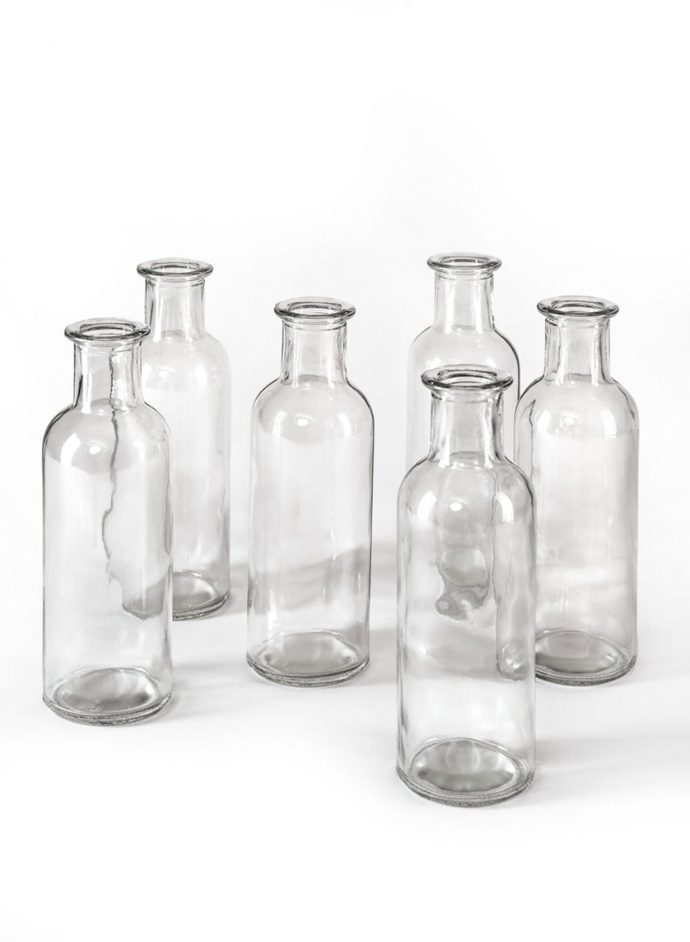 Antique Medicine Bottle Bud Vases, in 5 Colors