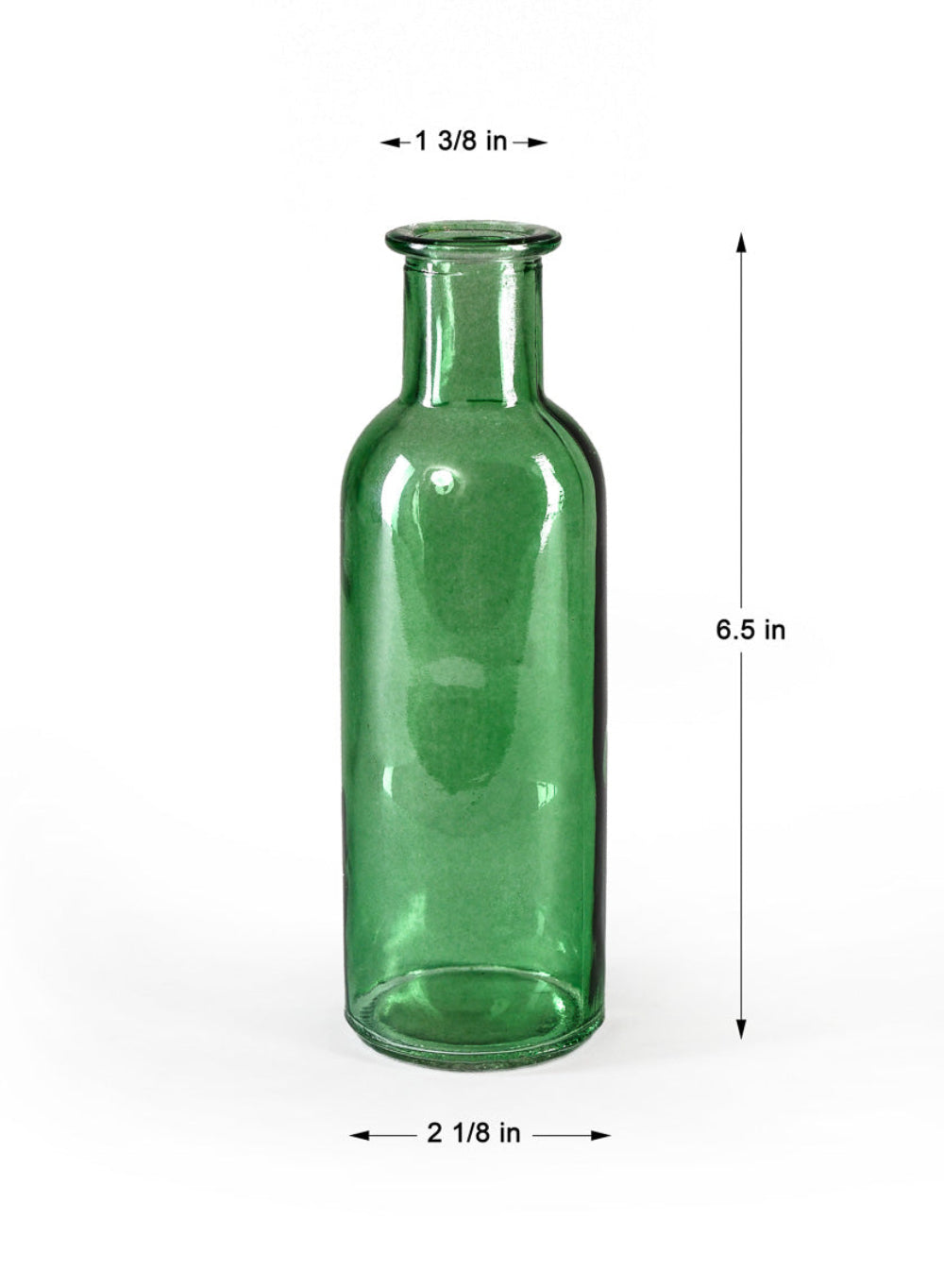 Antique Medicine Bottle Bud Vases, in 5 Colors