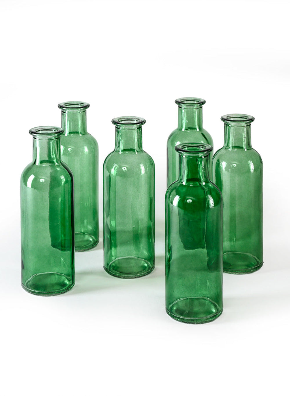 Antique Medicine Bottle Bud Vases, in 5 Colors