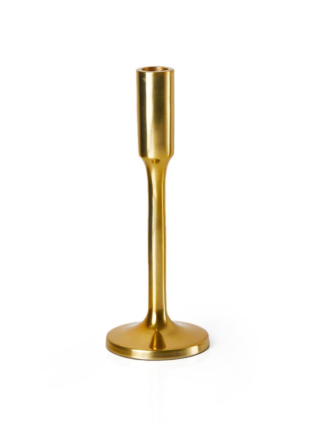 Sleek Gold Candlestick Holder, in 2 Sizes