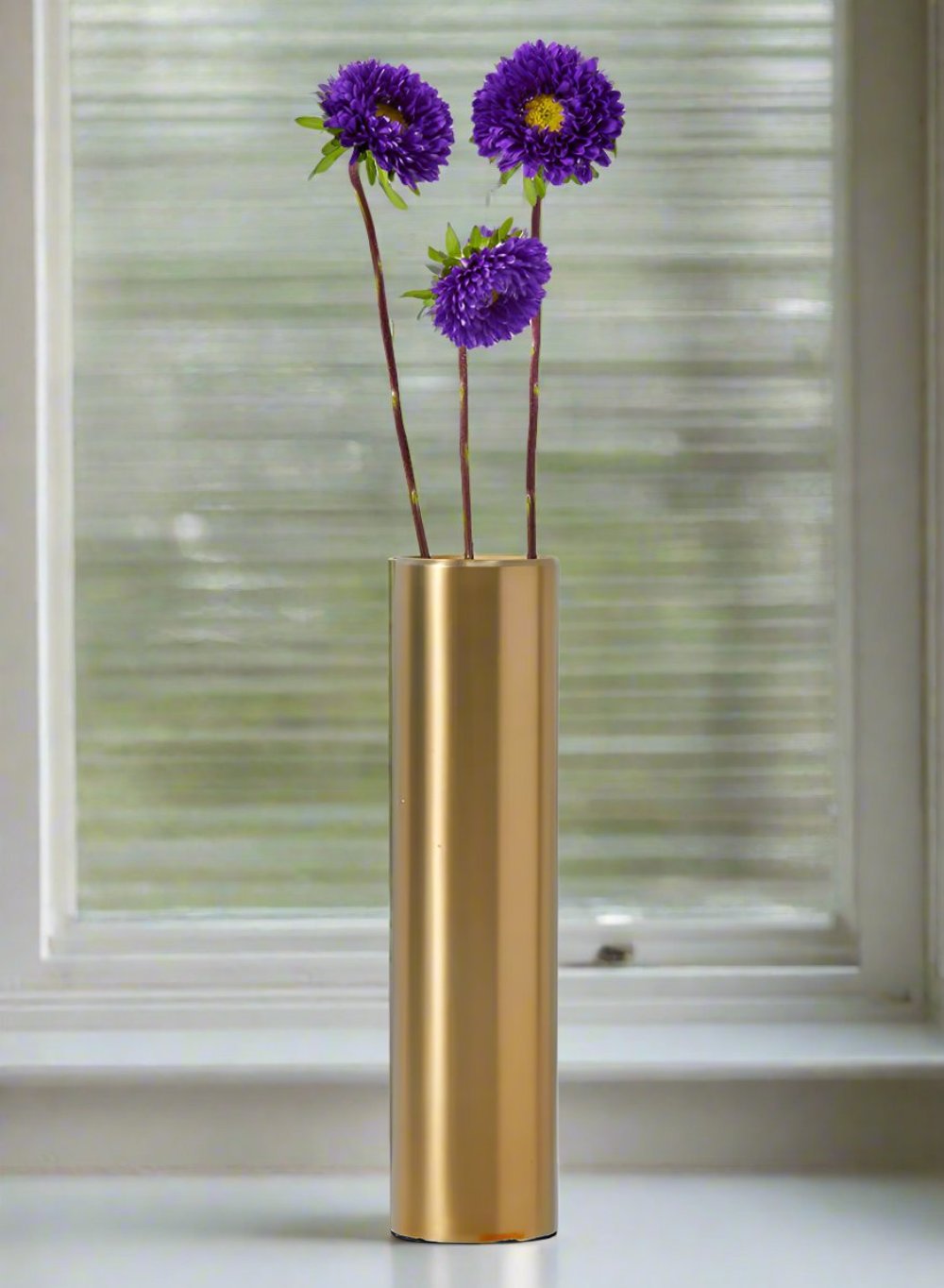 Stylish Matte Gold Floral Vase, In Various Shapes & Sizes