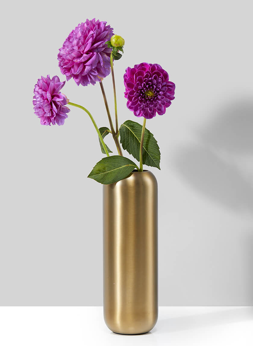 Stylish Matte Gold Floral Vase | Available Online – Serene Spaces Living