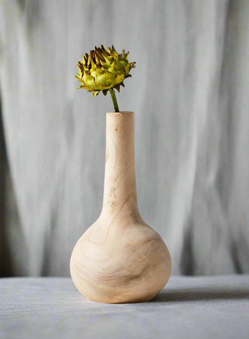 Paulownia Wood Bottle Vase, in 2 Sizes