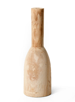 Paulownia Wood Bottle Vase, in 2 Sizes