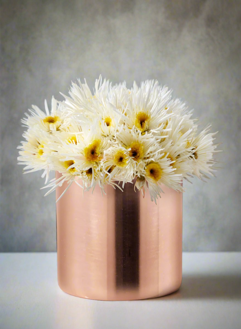 Shiny Copper Cylinder Vase, Available in 2 Sizes