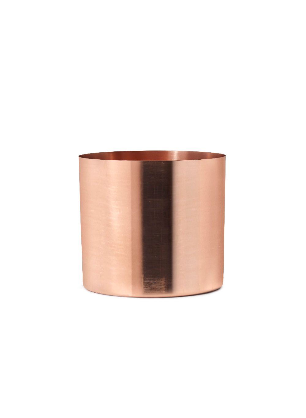 Shiny Copper Cylinder Vase, Available in 2 Sizes