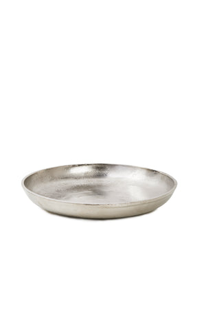Serene Spaces Living Decorative Nickel Bowl, Fruit or Floral Centerpiece, Measures 2" Tall and 11.5" Diameter